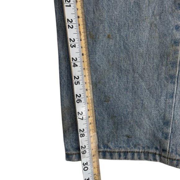 Levi's 550 Jeans Distressed Relaxed Tapered Men's 32 x 29.5 Frays Fade Stains - Picture 6 of 9